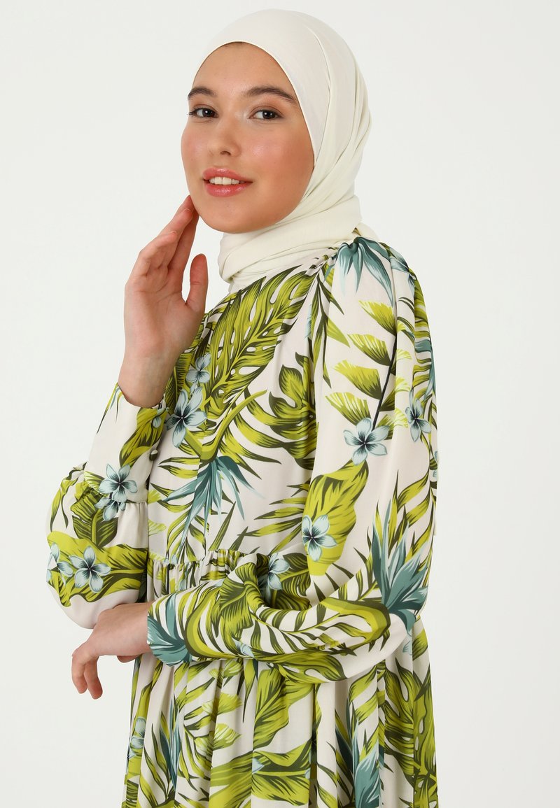 chinese dress ladies Modanisa- Tavin Floral Print Dress