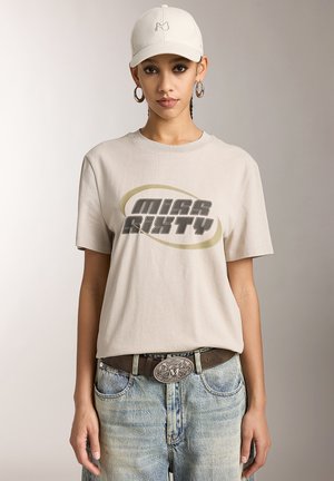 Print T-shirt - green grey
