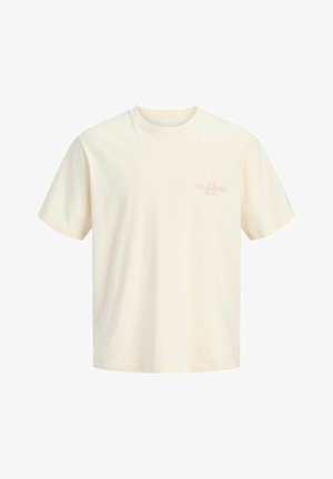Jack & Jones, JORSKETCH TEE SS CREW NECK TG - T-shirt imprimé - antique white
