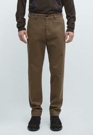 MICRO TEXTURED - Stoffhose - brown