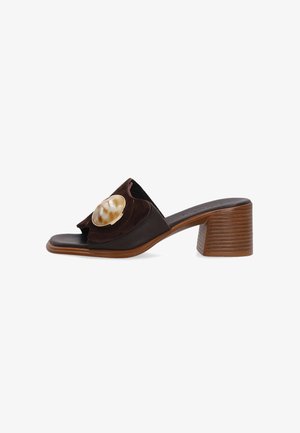 VENEZIA, MULES - Pantolette hoch - brown