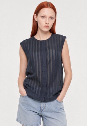 Selected SLFTORAN REGULAR STRIPED - Μπλούζα - dark sapphire