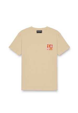 INSIDE, TROPICAL - Camiseta estampada - beige