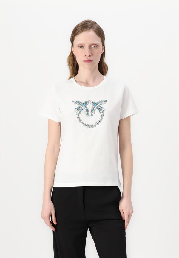 QUENTIN LOGO BIRDS RICAMATO - Print T-shirt