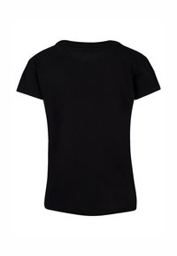 Black short-sleeve t-shirt with a round neck. Made of cotton, features a smooth texture and a classic fit without additional details or patterns.