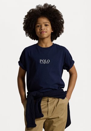 LOGO HEAVYWEIGHT COTTON JERSEY TEE - Camiseta estampada - refined navy