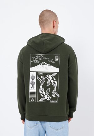 Felpa con cappuccio - khaki