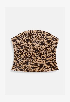 Juicy Couture, JUICY HIBISCUS BOOB TUBE - Débardeur - botanical brown