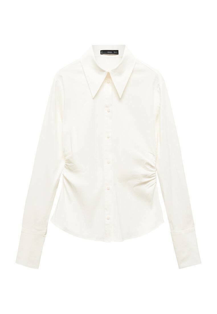 Mango Overhemdblouse crème Mango Overhemdblouse crème
