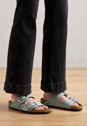 Birkenstock ARIZONA BIG BUCKLE LENB REGULAR - Sandales - pure sage