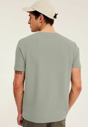 Kappahl, TEXTURED T-SHIRT WITH REGULAR FIT - T-Shirt basic - light green