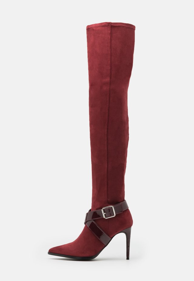 womens red boots uk
