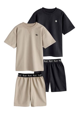 Next, 2 PACK SET - Conjunto de pijama - black/ecru plain