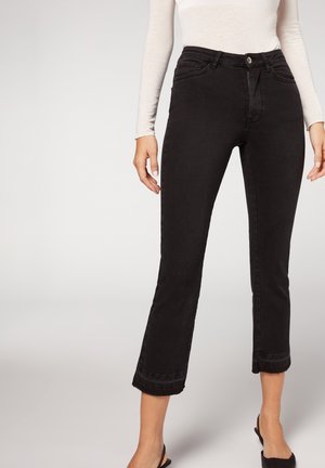 Flared Jeans - anthracite