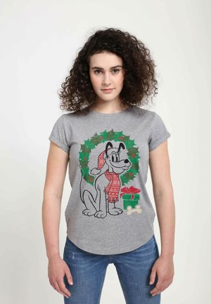 MICKEY CLASSIC CHRISTMAS FAIRISLE PLUTO - T-shirt z nadrukiem