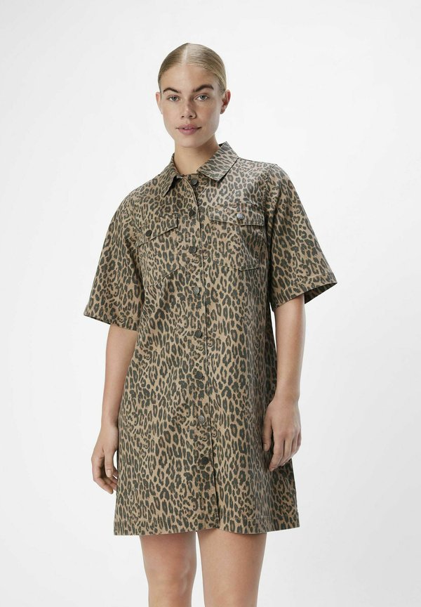 LEOPRINT - Denim dress - incense