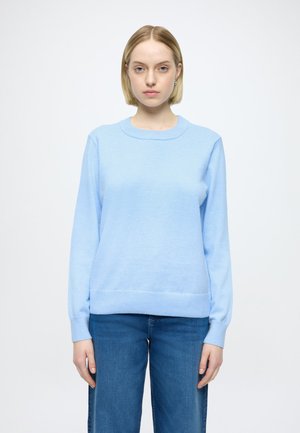 KNIT PULLOVER, LONGSLEEVE, ROUND NECK - Camisola - light blue melange_02