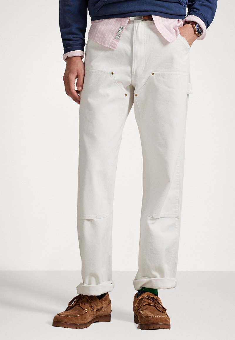 Polo Ralph Lauren - DUNGAREE FIT CANVAS CARPENTER TROUSER - Jean boyfriend - deckwash white, Agrandir