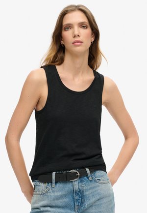 SCOOP NECK TANK - Top - black