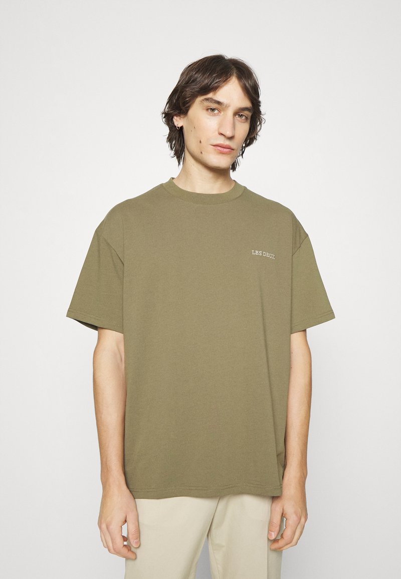 Les Deux DIEGO - T-shirt básica - stone gray/ivory