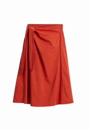 kay/day, WRAP SKIRT WITH TIE AT THE SIDE - A-lijn rok - red