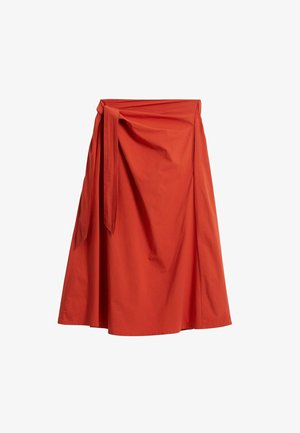 kay/day, WRAP SKIRT WITH TIE AT THE SIDE - A-lijn rok - red