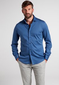 Eterna JERSEY SHIRT - MODERN FIT - Overhemd - blau meliert