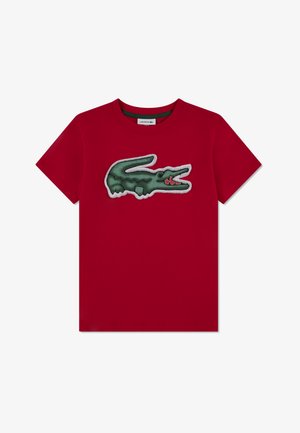 Lacoste PUFF TEE - Marškinėliai su spaudiniu - red