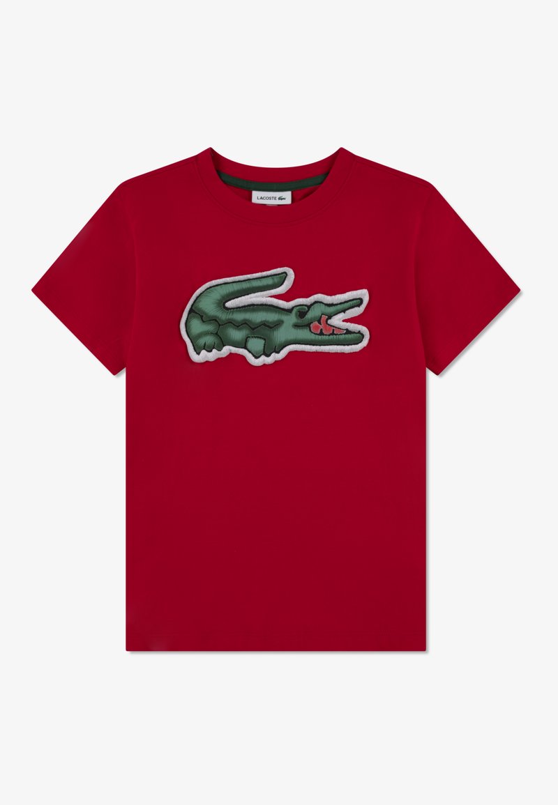 Lacoste PUFF TEE - T-shirts med print - red