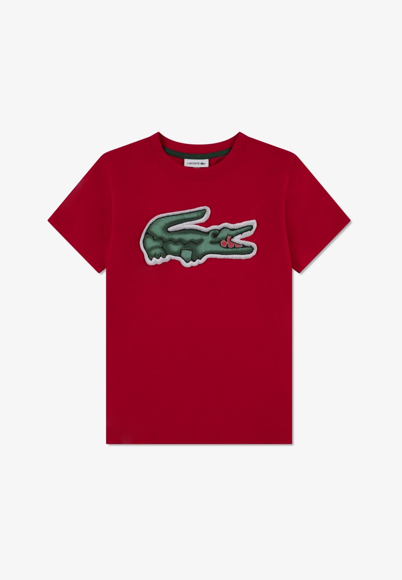 Lacoste PUFF TEE - Potiskana majica - red