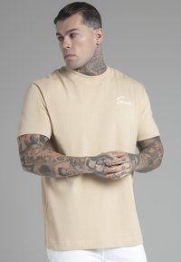 SIKSILK SCRIPT  - Nyomott mintás póló - beige