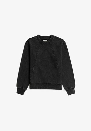 G-STAR, WASHED SCRIPT SWEATER - Trui - dk black smokey gd