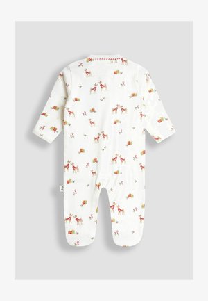 JoJo Maman Bébé, REGULAR FIT - CHRISTMAS PRINTED FOOTED - Strampler - cream raindeer