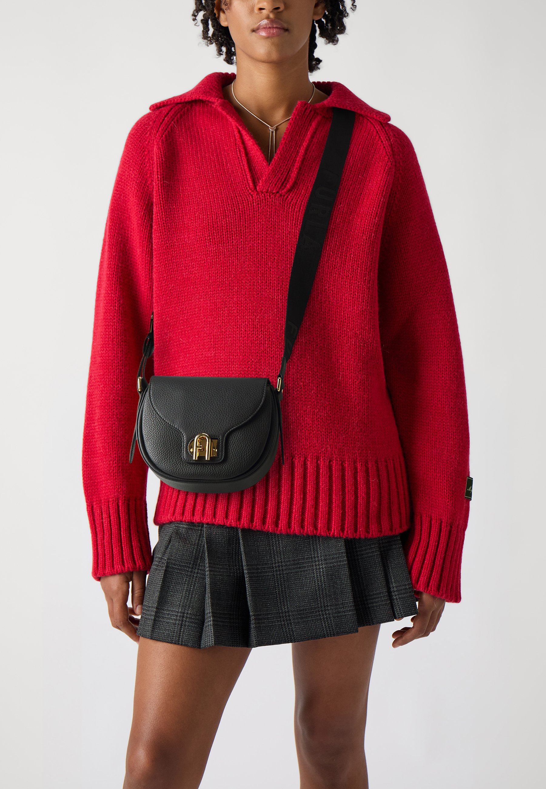 Furla LOTUS MINI CROSSBODY - Cross body bag - toni nero
