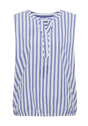 Cecil, SEERSUCKER BLOUSE WITH STRIPES - Débardeur - deep river blue