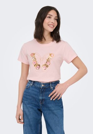 JDY, TOP JDYBENA TOP - T-shirt imprimé - pink dogwood