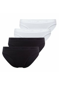 Skiny SKINY RIO SLIP 4ER PACK LOGOBUND - Trusser - schwarz/weiß