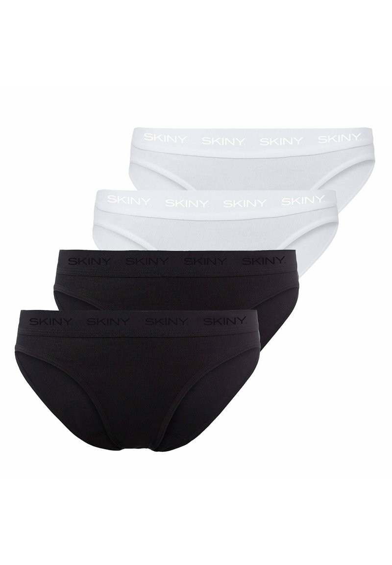Skiny SKINY RIO SLIP 4ER PACK LOGOBUND - Trusser - schwarz/weiß