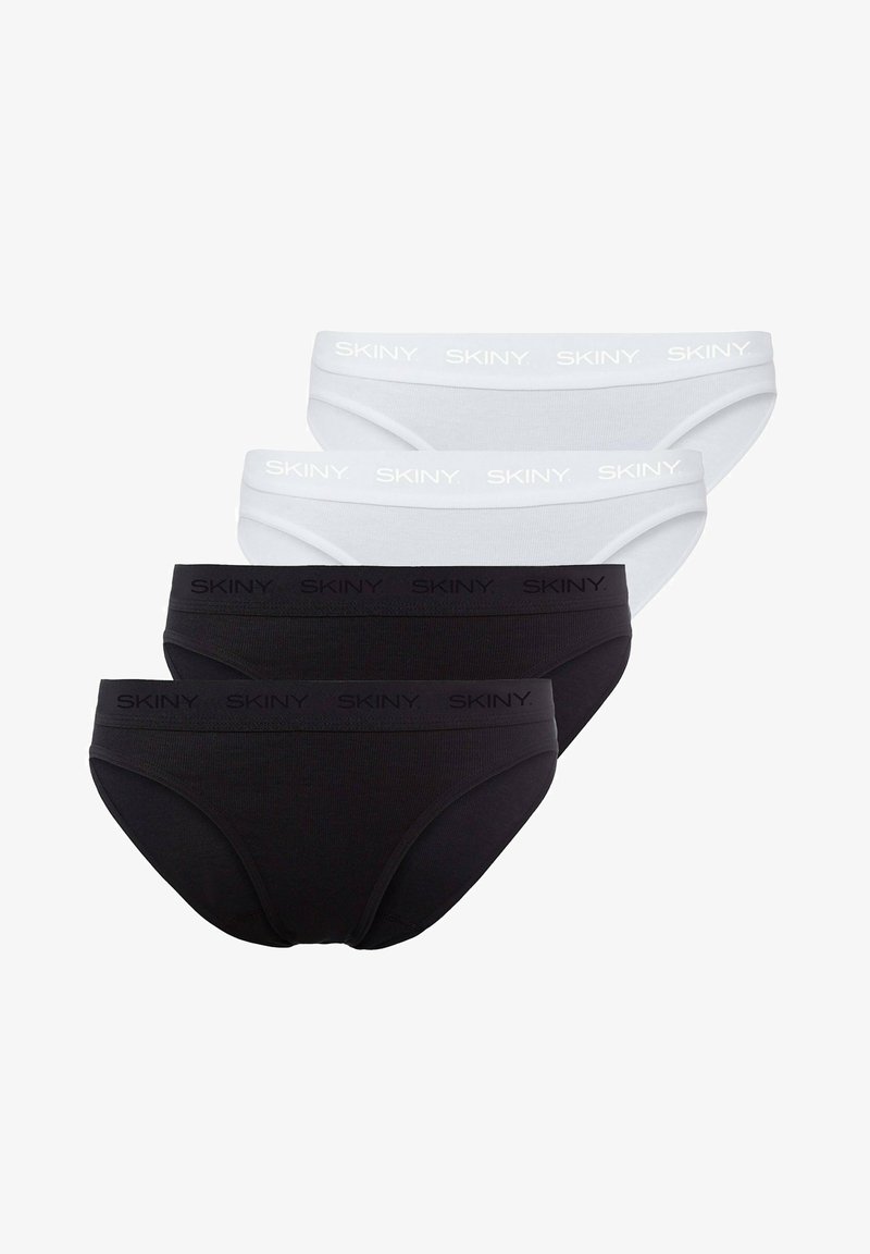 Skiny SKINY RIO SLIP 4ER PACK LOGOBUND - Slip - schwarz/weiß