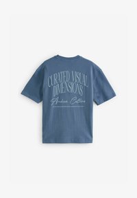 Unselected, blue script text
