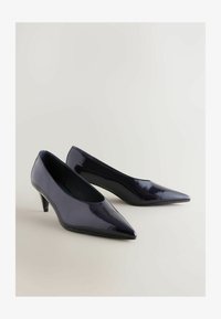 Unselected, navy blue patent