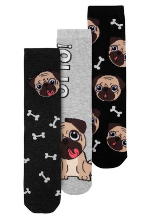 3ER PACKBASTIAN BIELENDORFER  MOPS - Socks - grau