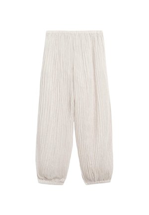 Massimo Dutti SAROUEL TROUSERS WITH PLEATED DETAIL - Bukser - beige