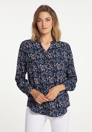 usha, Bluse - dunkelblau mehrfarbig