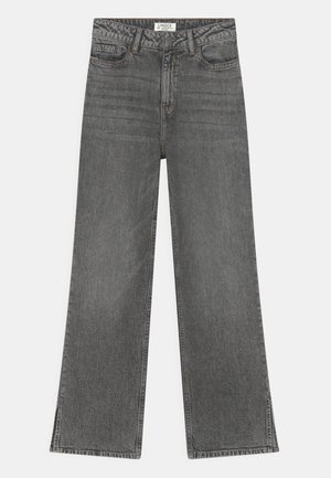 TROUSERS VANJA SLITS UNISEX - Džíny Straight Fit - black