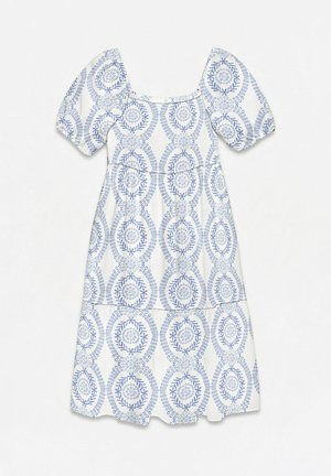 Vero Moda, GESMOKTES KLEID VMROKAYA MIDIKLEID - Jurk - snow white