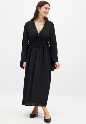 TIE FRONT KAFTAN - Maksi garuma kleita - black