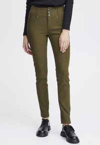 Fransa - ZALIN  - Slim fit jeans - dark olive Miniatuurafbeelding 1