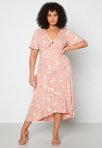 VISCOSE KNOT DRESS - Jurk - pink