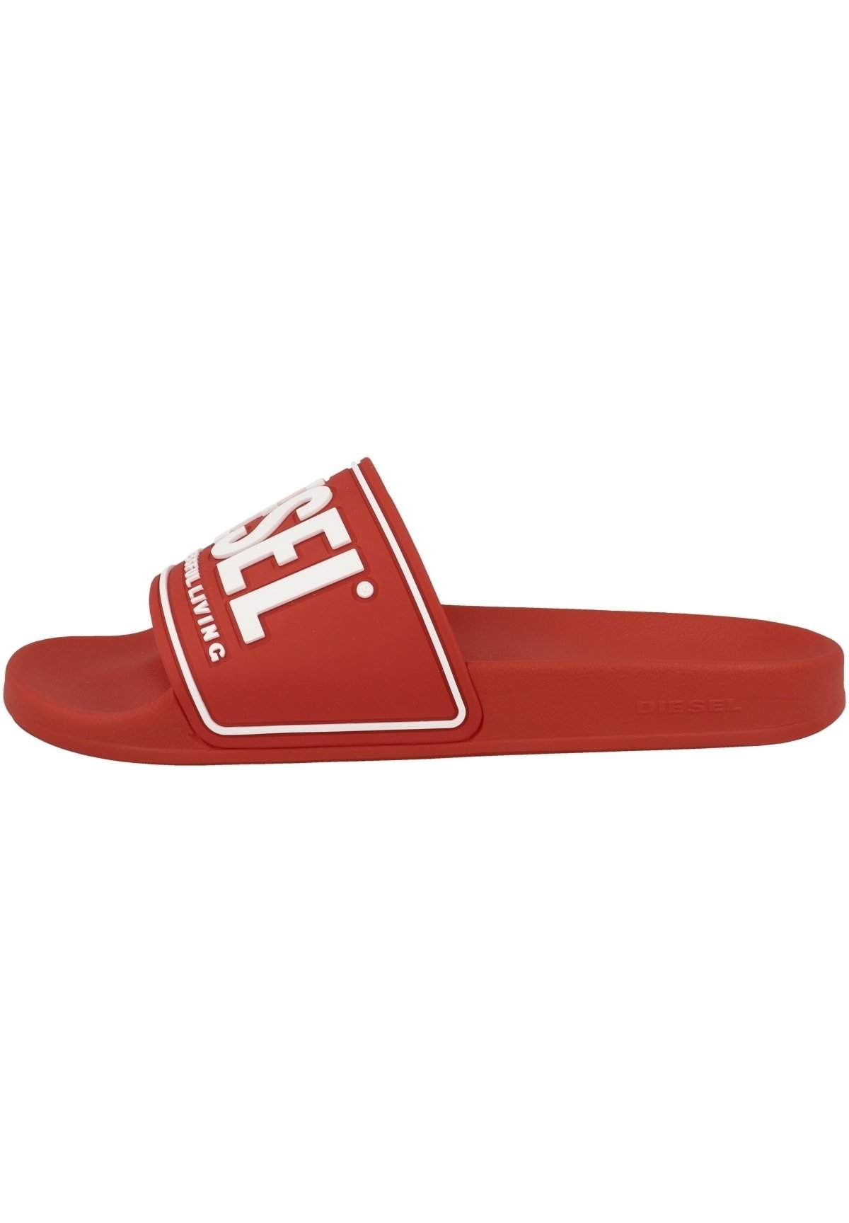 Diesel Vibrant Red Slides Diesel red slides built for comfort and attitude  main image 4